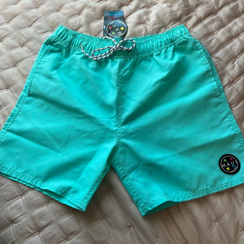 Party On Maui and Sons pool shorts - Mint